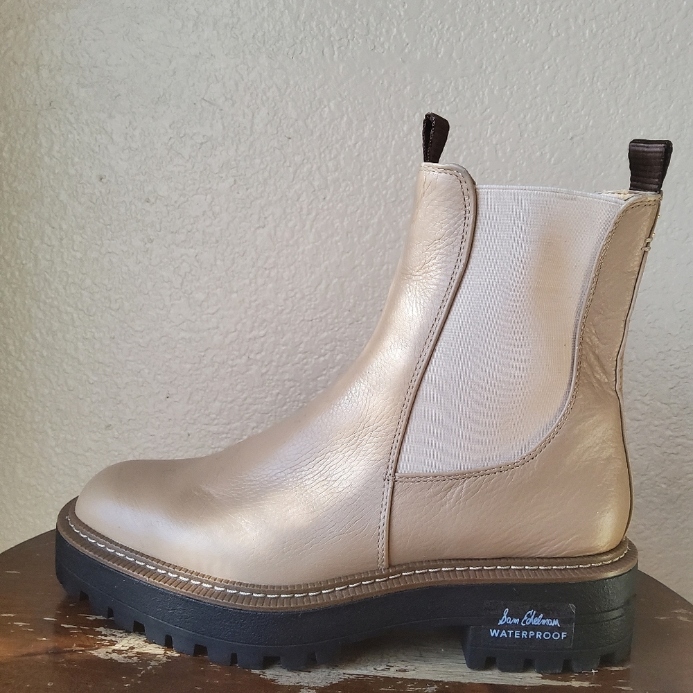 Sam Edelman Laguna Waterproof Lug Sole Chelsea Boot Size 8 New
